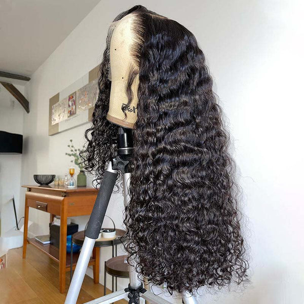 VIPWigs Skinlike HD Lace Full Front Wig Deep Wave Pre-plucked Hairline LFW009