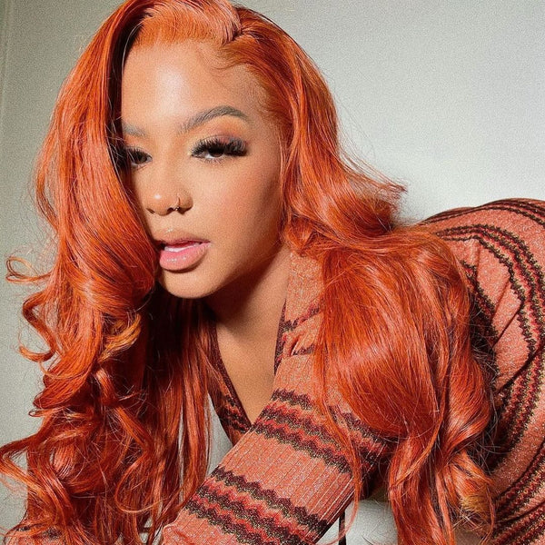 VIPWigs Ginger Color Body Wave Lace Front Wig LFW152