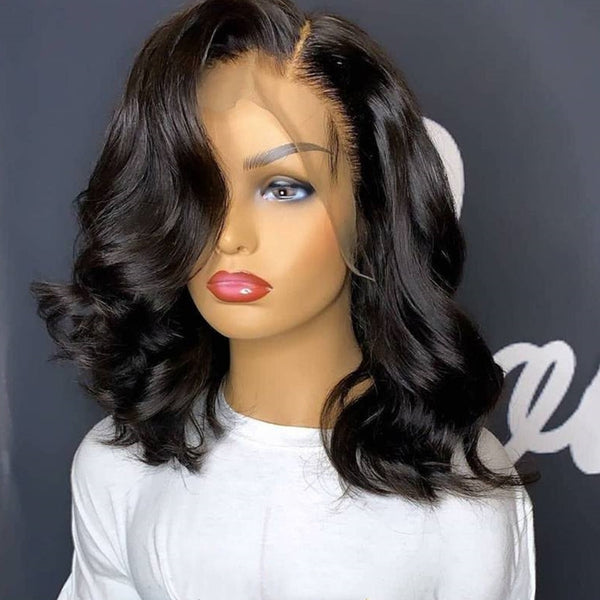 VIPWigs Skinlike HD Lace Front Wig Wavy BOB Nature Color LFW048