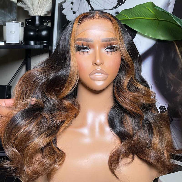 VIPWigs SKINLIKE HD Lace Frontal Wig Highlight Ombre Color LFW210