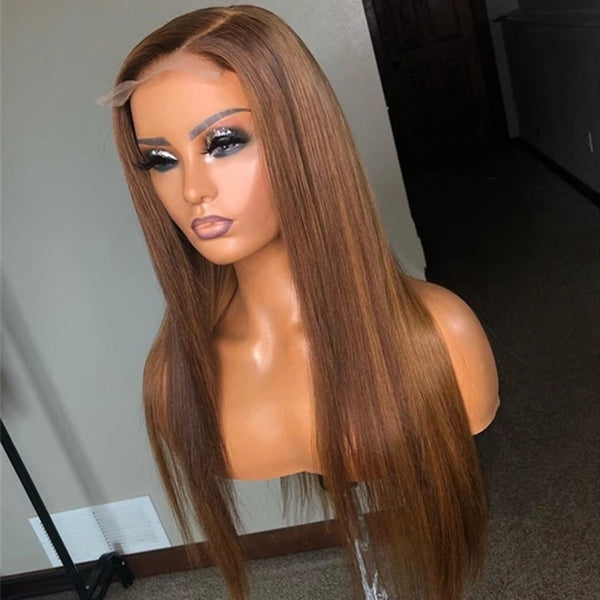 VIPWigs Brown Straight Lace Front Wig LFW119