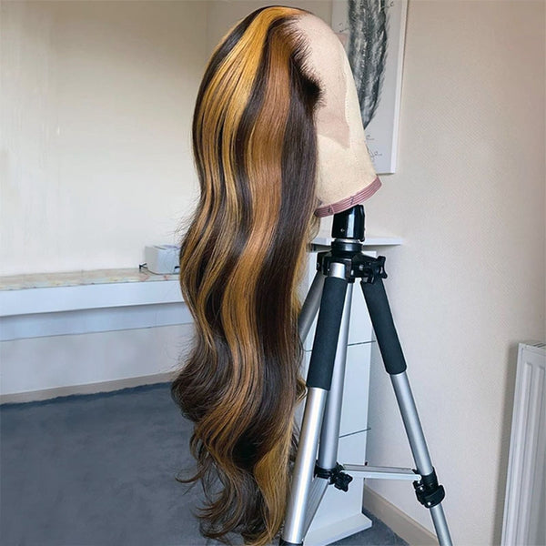 VIPWigs Skinlike HD Lace Highlight Color Body Wave Lace Front Wig LFW155