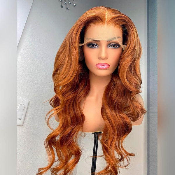VIPWigs Ginger Color Body Wave Lace Front Wig LFW149
