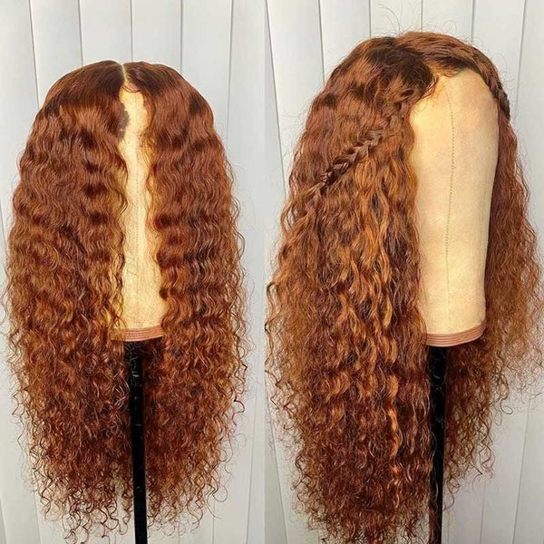 VIPWigs 13x6 Skinlike HD Lace Ginger Color Curly Lace Front Wig LFW150